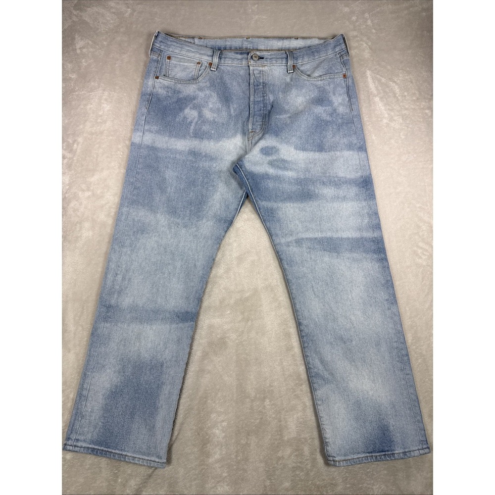 Levi's 501 Button Fly Jeans Cloud Wash Original Fit Mens Size 40X29 Button Fly